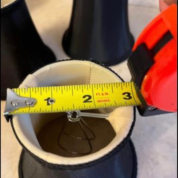 Black Clip On Candelabra Shades - Picture 2 of 5